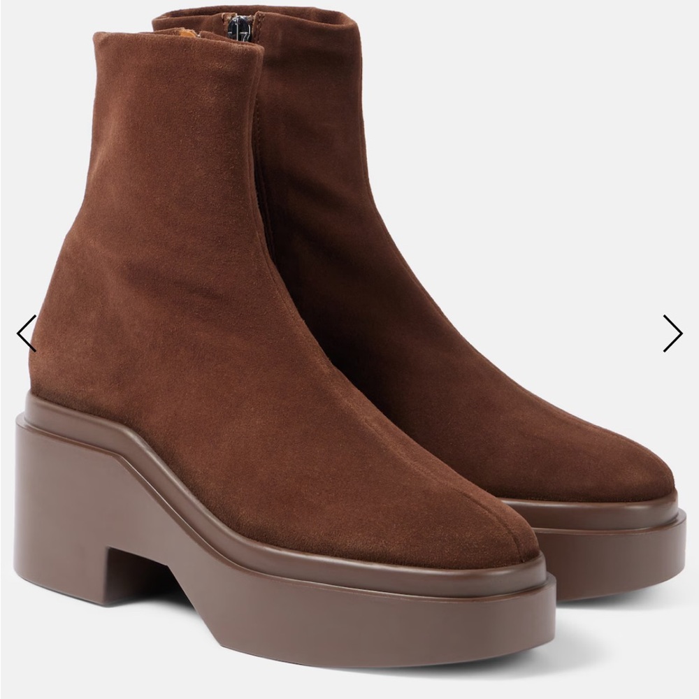 Robert Clergerie Chocolate Suede Heeled Boots